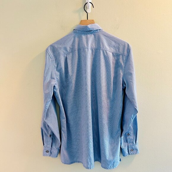 Eddie Bauer Button Down Bundle Mens Size Small Blue Plaid Long Sleeve Shirt Work - Picture 16 of 16